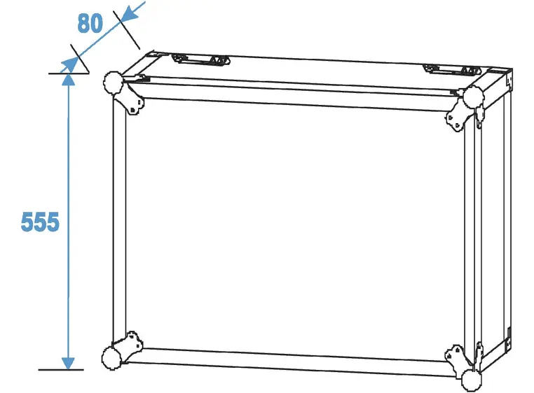 Roadinger Rack Profi 10U 45cm with wheels 